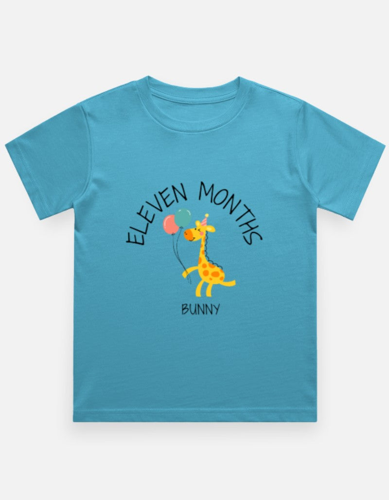 Baby 11 Month Milestone T-Shirt - Personalized Pre-Birthday – Custom from Glamlittles