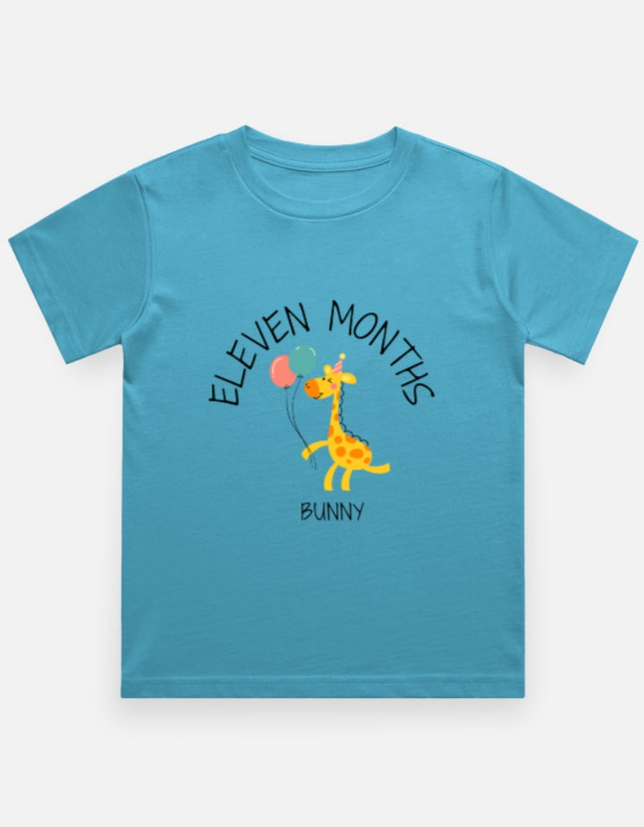 Baby 11 Month Milestone T-Shirt - Personalized Pre-Birthday – Custom from Glamlittles