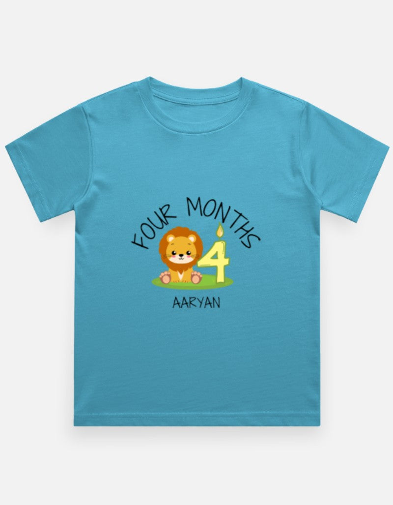Baby 4 Month Milestone T-Shirt - Personalized Monthly Keepsake – Custom from Glamlittles