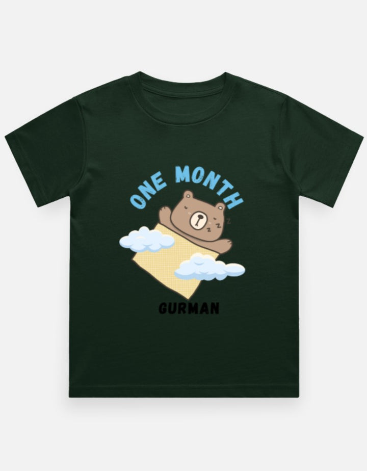 Baby 1 Month Milestone T-Shirt - Personalized First Month Tee – Custom from Glamlittles