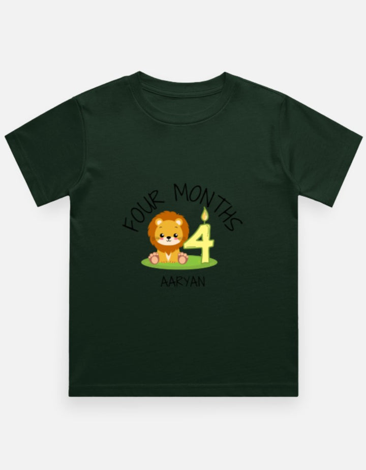 Baby 4 Month Milestone T-Shirt - Personalized Monthly Keepsake – Custom from Glamlittles