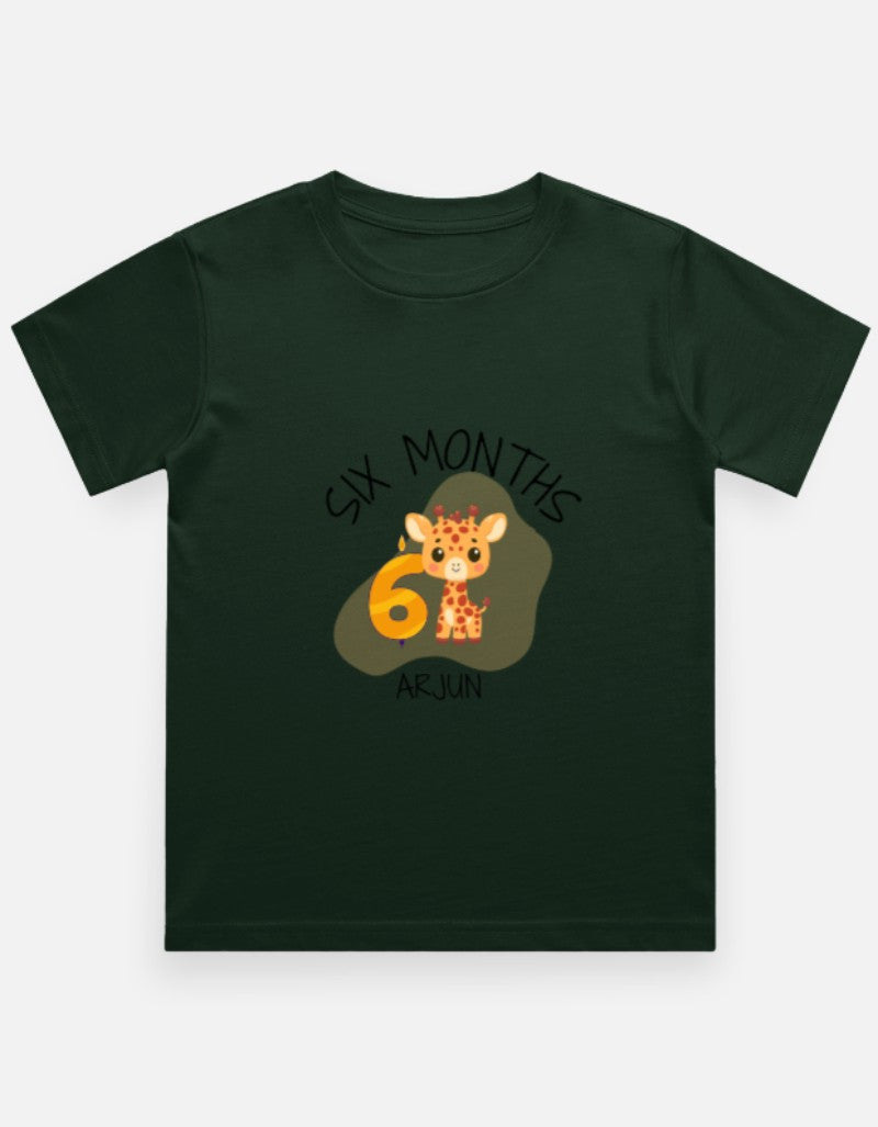 Baby 6 Month Milestone T-Shirt - Half Birthday Personalized – Custom from Glamlittles