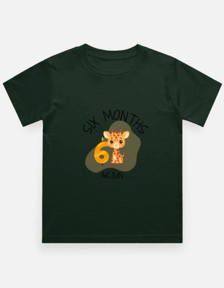 Baby 6 Month Milestone T-Shirt - Half Birthday Personalized – Custom from Glamlittles