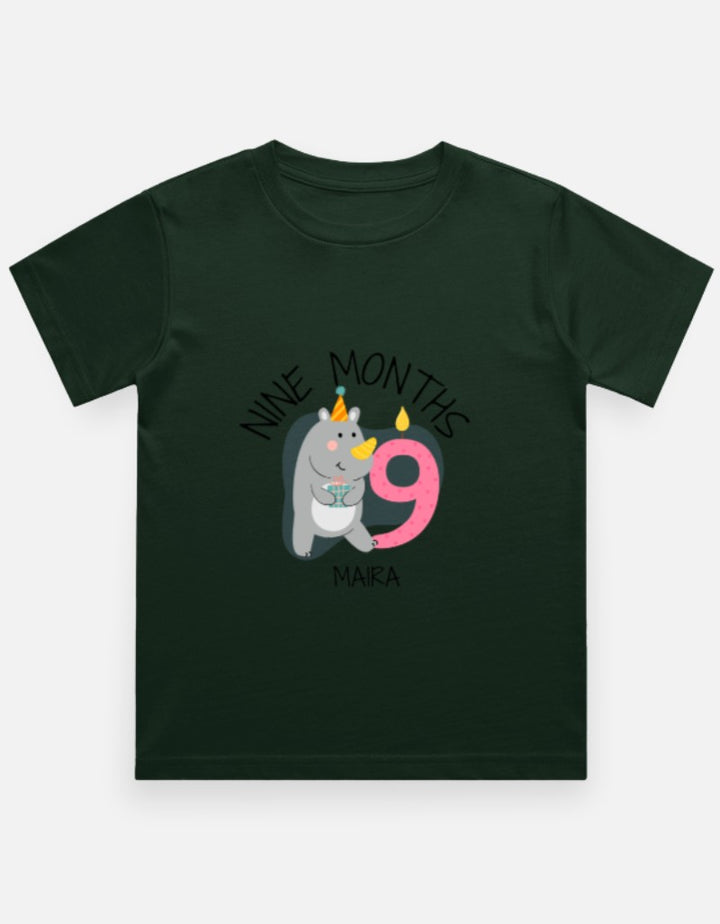 Baby 9 Month Milestone T-Shirt - Personalized Keepsake Top – Custom from Glamlittles