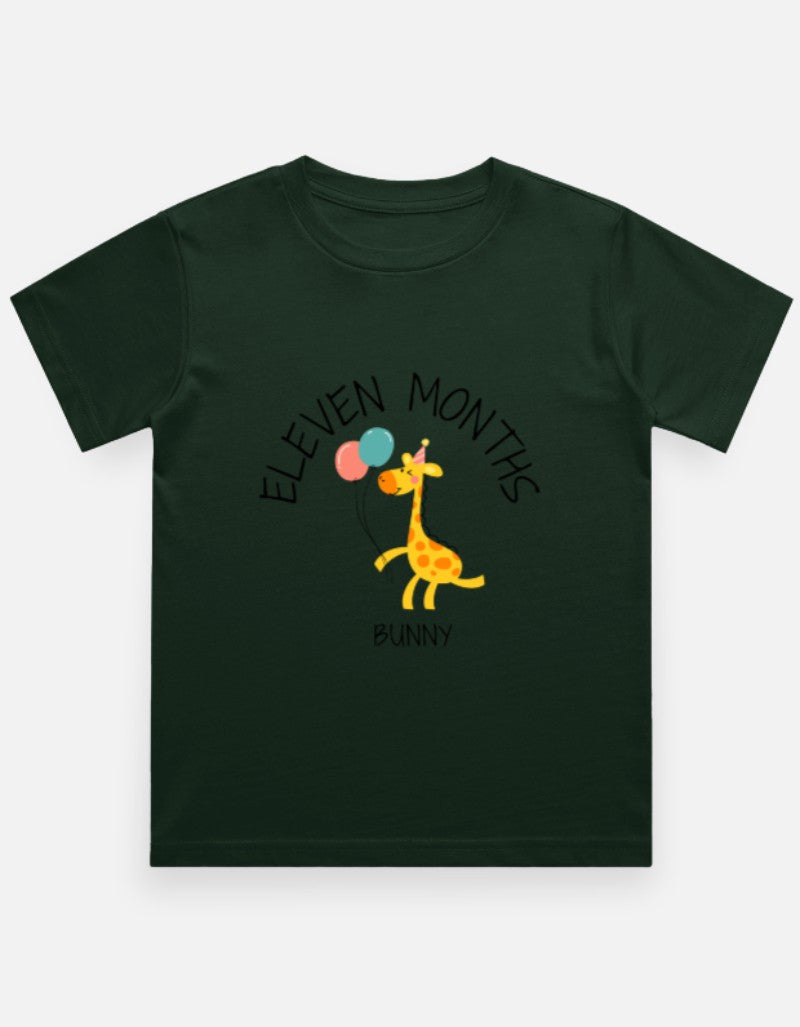 Baby 11 Month Milestone T-Shirt - Personalized Pre-Birthday – Custom from Glamlittles