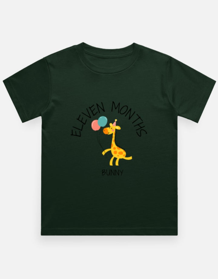 Baby 11 Month Milestone T-Shirt - Personalized Pre-Birthday – Custom from Glamlittles