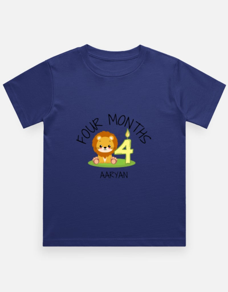 Baby 4 Month Milestone T-Shirt - Personalized Monthly Keepsake – Custom from Glamlittles