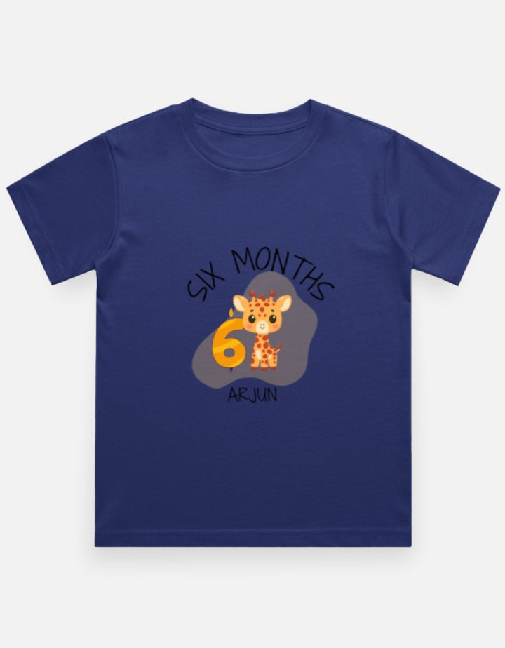Baby 6 Month Milestone T-Shirt - Half Birthday Personalized – Custom from Glamlittles