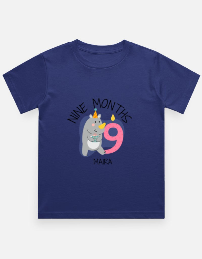 Baby 9 Month Milestone T-Shirt - Personalized Keepsake Top – Custom from Glamlittles