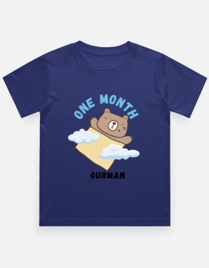 Baby 1 Month Milestone T-Shirt - Personalized First Month Tee – Custom from Glamlittles