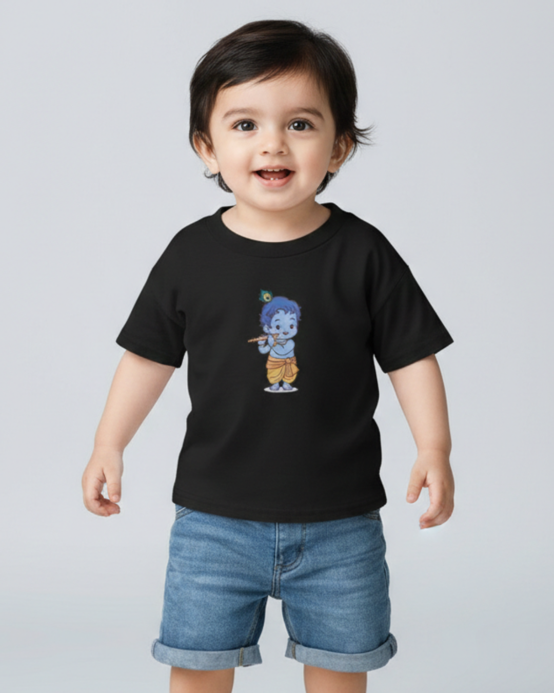 Baby Krishna Kids T-Shirt | Cute Bal Krishna Graphic Tee