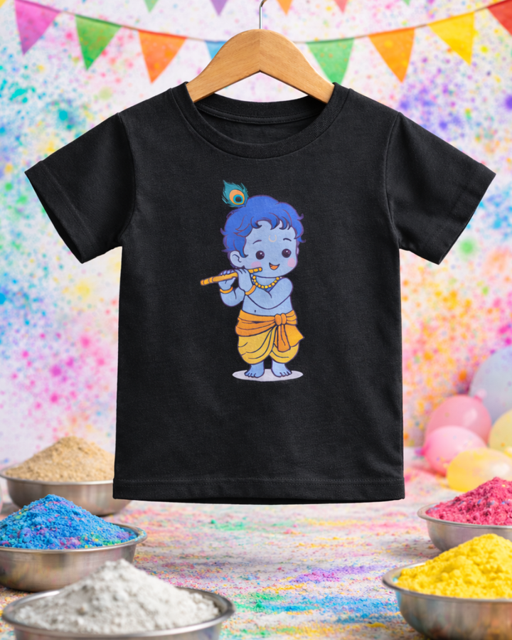 Baby Krishna Kids T-Shirt | Cute Bal Krishna Graphic Tee