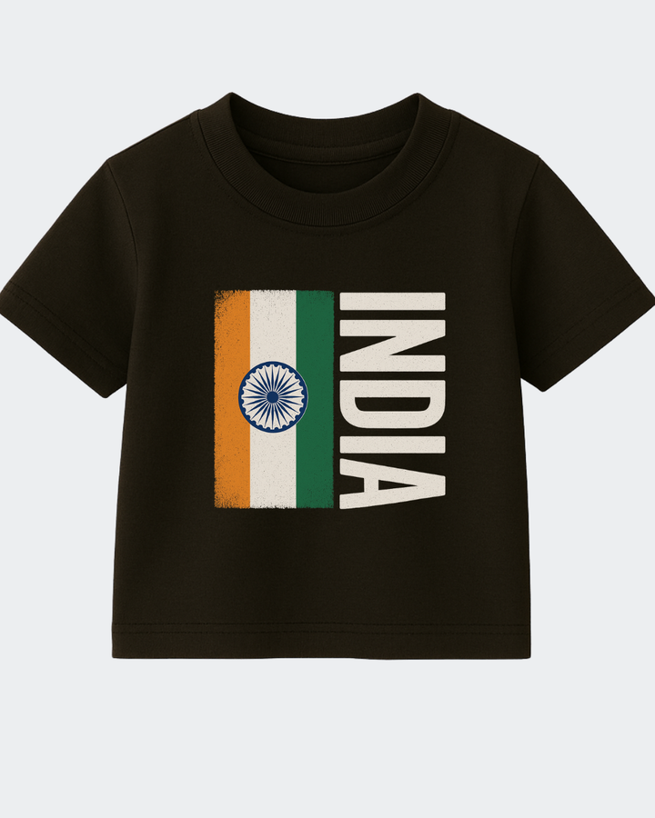 India Flag Kids T-Shirt – Little Patriot Edition 🇮🇳