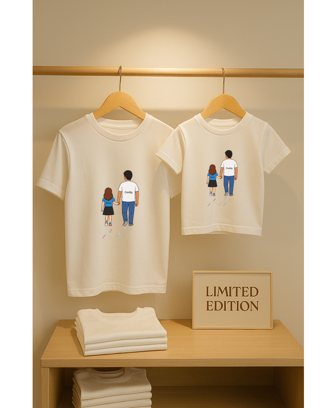 Daddy & Daughter Matching T-Shirts – Custom Name Tee Set – Custom from Glamlittles