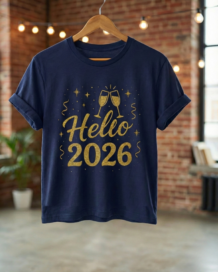 Hello 2026 New Year T-Shirt |  Celebration Tee
