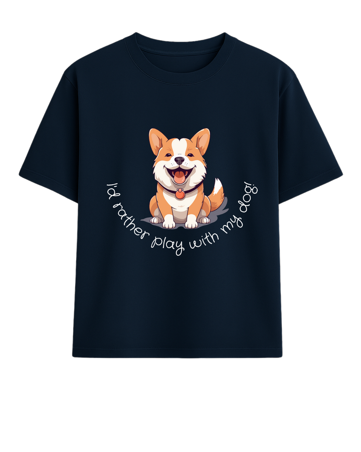 Play with My Dog Oversized T-shirt – Custom from Glamlittles