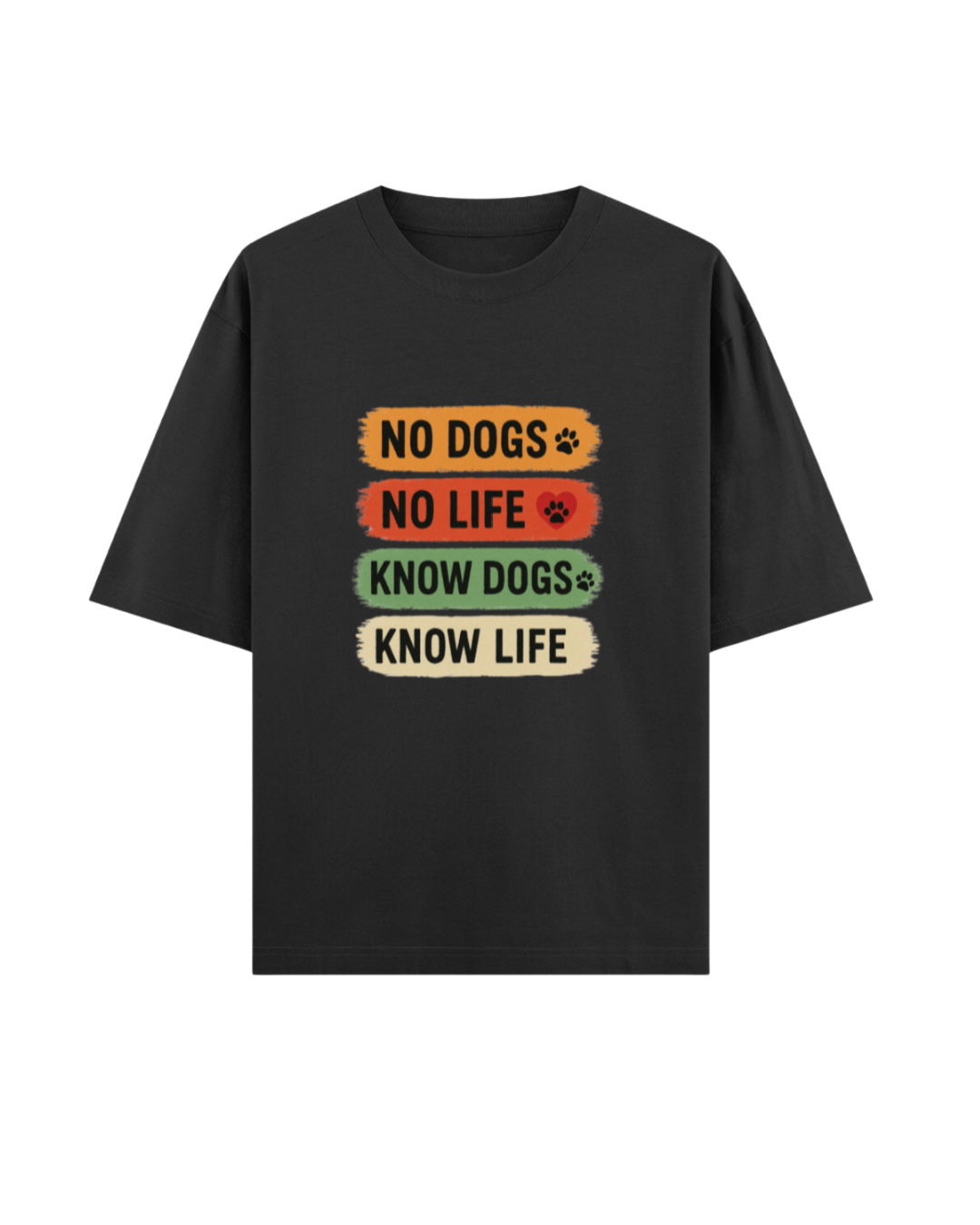 Know Dogs, Know Life – Color Block Paw Lover Tee – Custom from Glamlittles