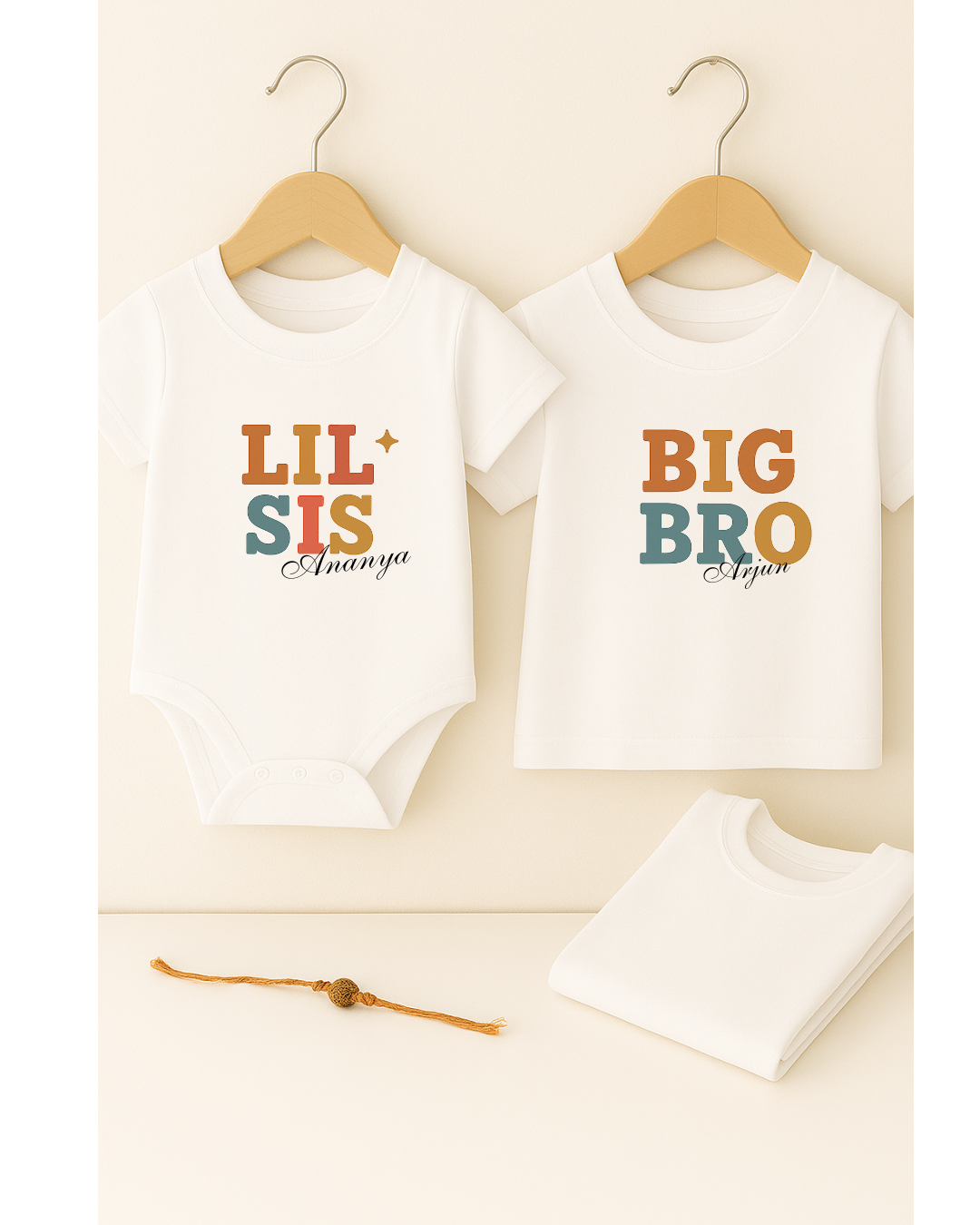 Personalized Sibling T-Shirt & Romper Set – Custom Names