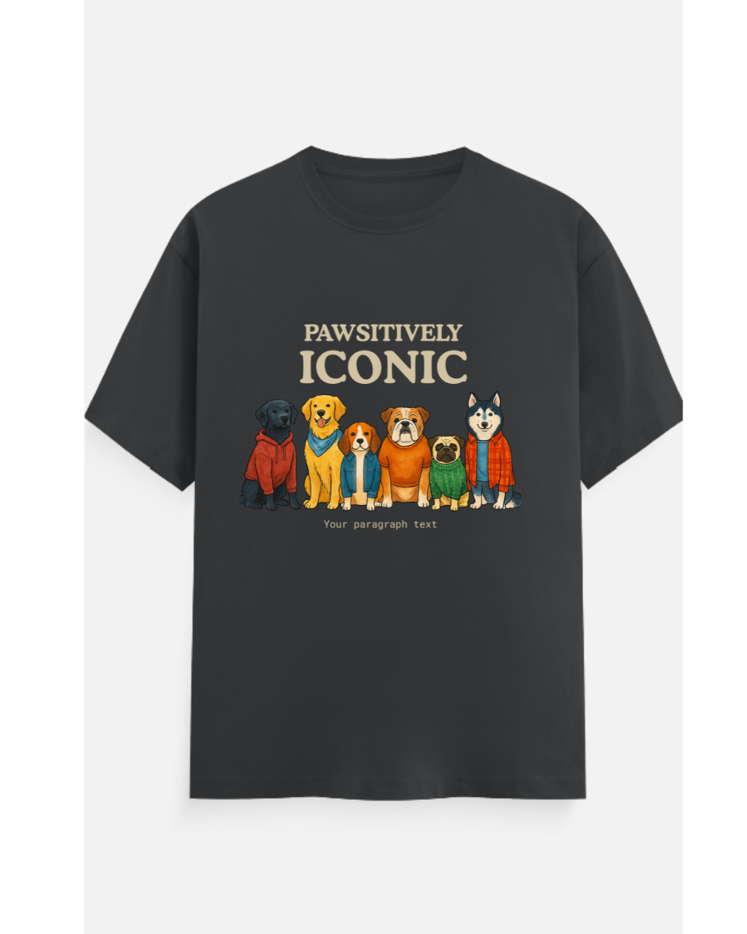 Pawsitively Iconic™ Personalized Dog Crew T-Shirt – Custom from Glamlittles