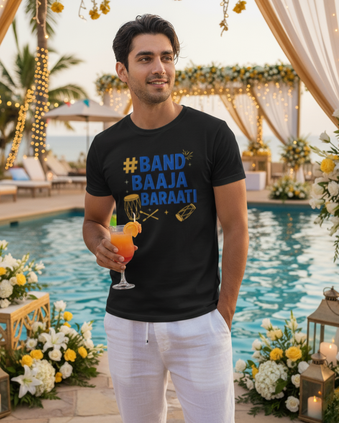Band Baaja Baraati T-Shirt | Groom Squad Wedding Celebration Tee