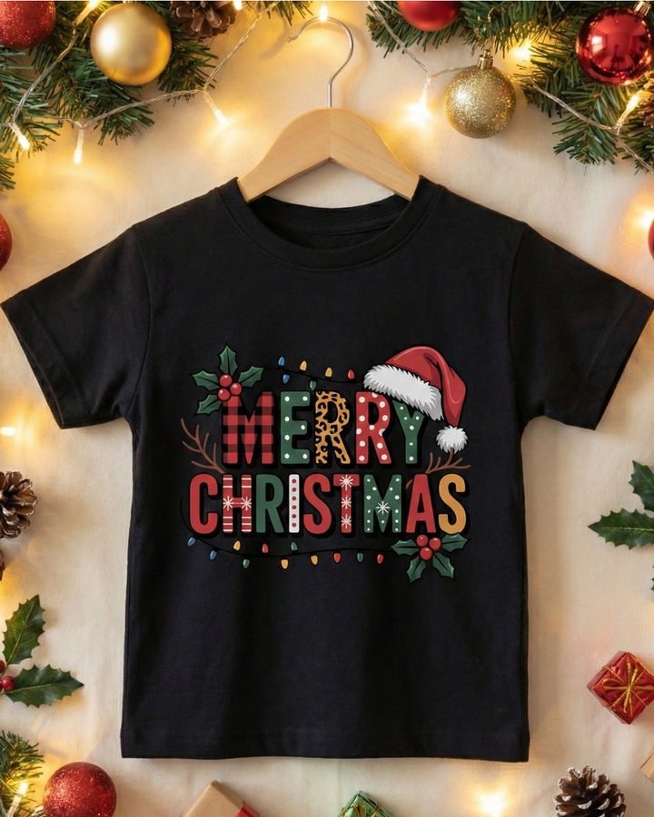 Merry Christmas Lights Kid Tee